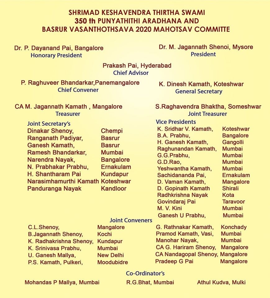 Vasanthothsav & Sahasra Kumbhabhisheka at Basrur Shri Kashi Math